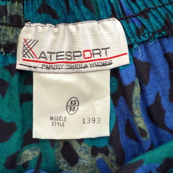 Flowy Vintage 80s Patterned Midi Skirt - Picture 7 of 7